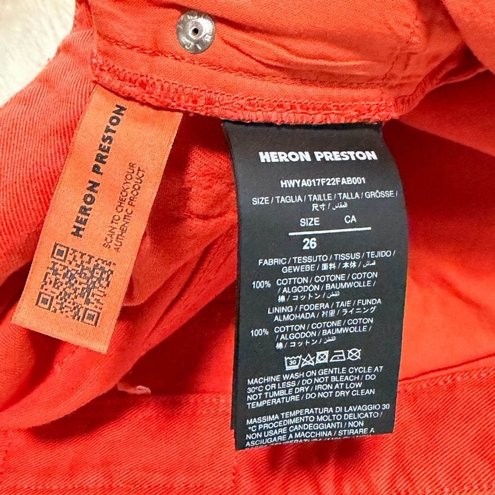 NWT HERON PRESTON Overdyed Spray Regular 5 Pockets Jeans - Size 26 - Picture 7 of 7